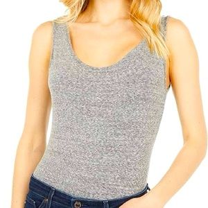 Monrow Classic Heather Gray Tank Top